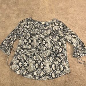 Snake skin print blouse